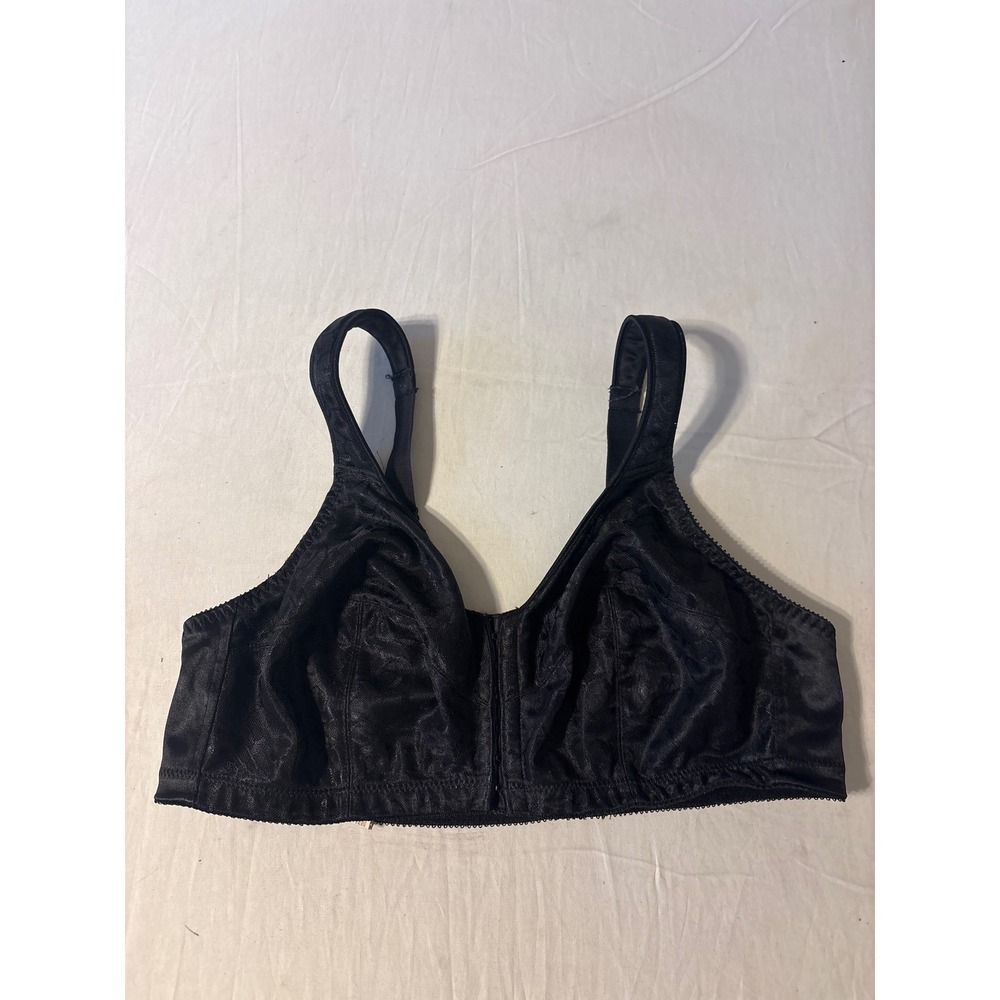 Just‎ My Size Wireless Bra Women 42C Black  Full Coverage Satin 1107
